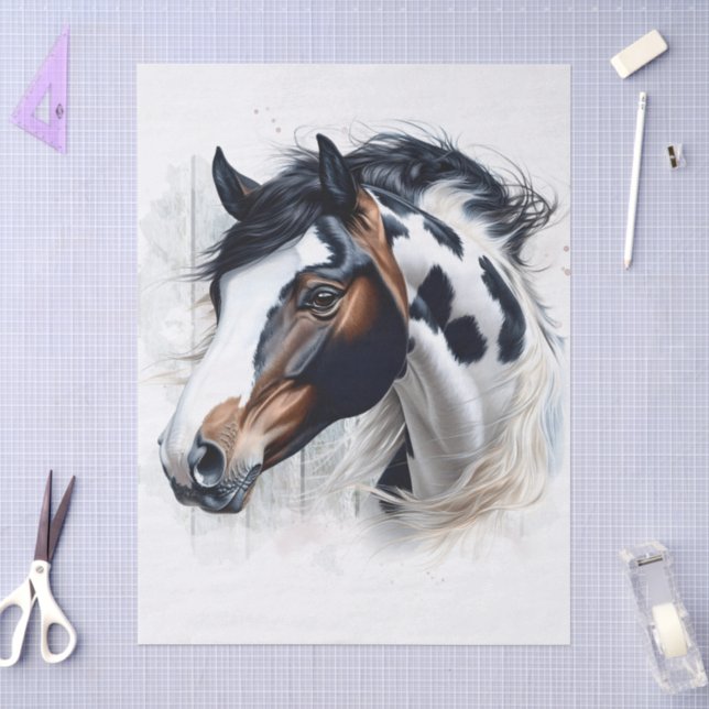 Papier Mousseline Cheval américain Paint Découpage (Artisanat)