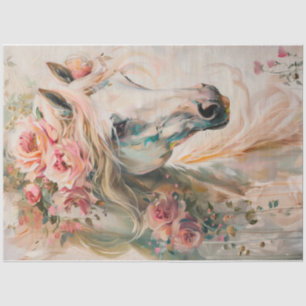 Papier Mousseline Cheval Céleste Deux