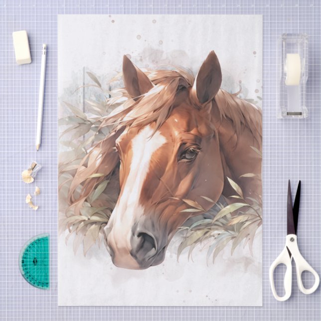 Papier Mousseline Cheval d'anime (Artisanat)