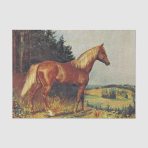Papier Mousseline Cheval de châtaigne