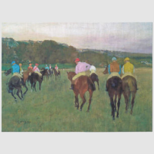 Papier Mousseline Cheval de course Longchamp, Edgar Degas