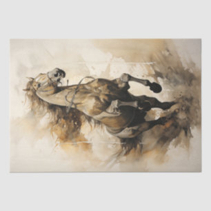 Papier Mousseline Cheval de Galloping dynamique en aquarelle