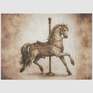 Papier Mousseline Cheval de manège vintage – Foire antique 