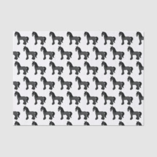 Papier Mousseline Cheval de trait Gypsy Vanner Clydesdale Shire moti