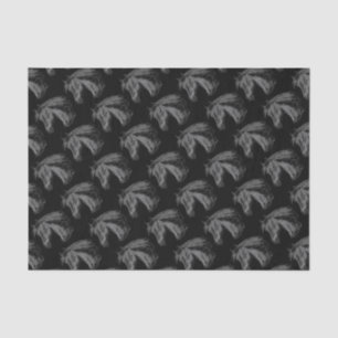 Papier Mousseline Cheval : Noir