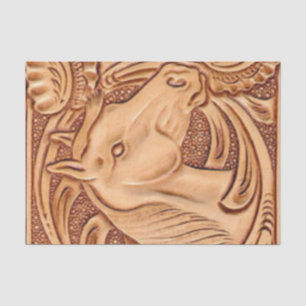 Papier Mousseline cheval rustique de cavalier de cuir de pays