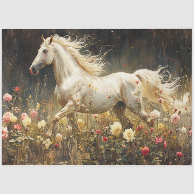 Papier Mousseline Cheval sauvage (Recto)