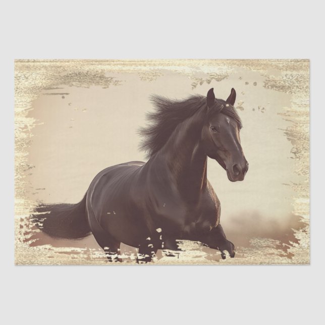 Papier Mousseline Cheval sauvage (Recto)