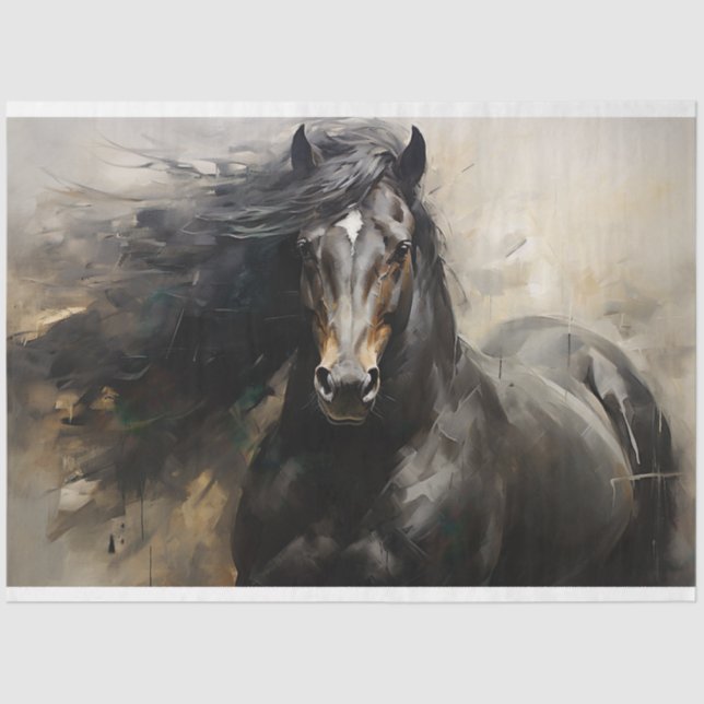 Papier Mousseline Cheval sauvage 7 Papier de découpage (Recto)