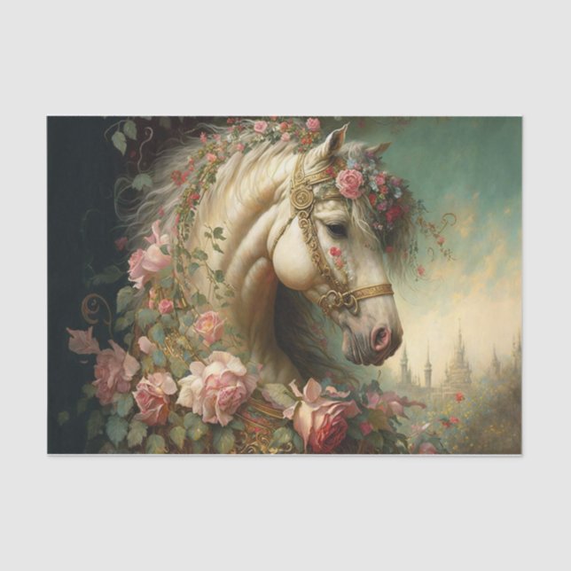 Papier Mousseline Cheval victorien (Recto)