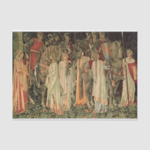 Papier Mousseline Chevaliers médiévaux de la Table Ronde