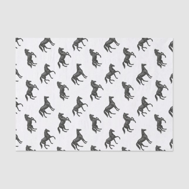 Papier Mousseline Chevaux (Recto)
