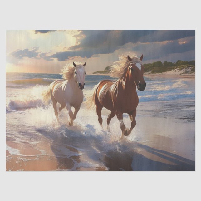 Papier Mousseline Chevaux    (Recto)
