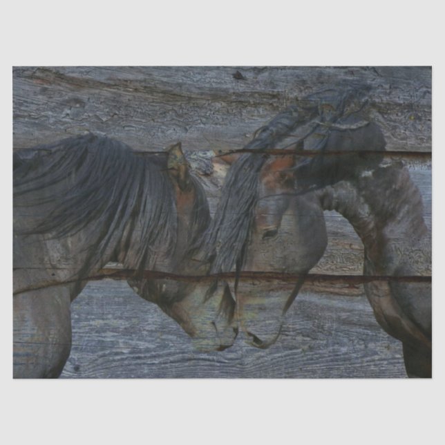 Papier Mousseline Chevaux (Recto)