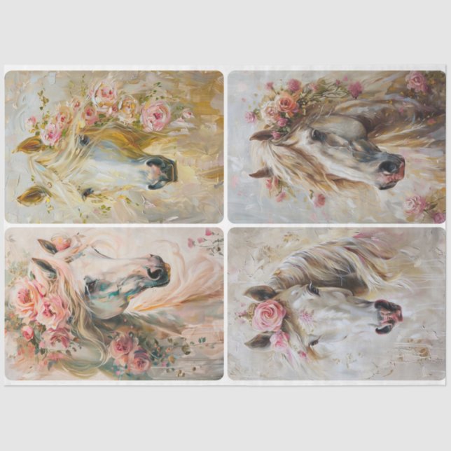 Papier Mousseline Chevaux célestes (Recto)