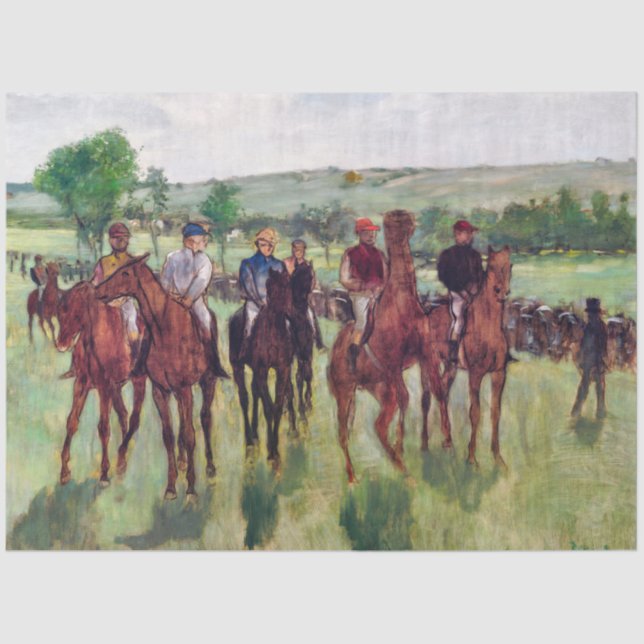 Papier Mousseline Chevaux de course, Edgar Degas (Recto)