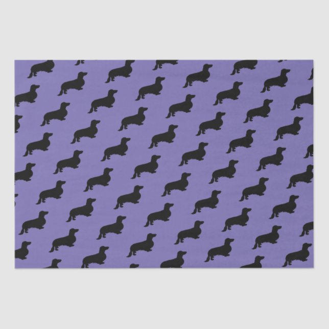 Papier Mousseline Cheveux longs Dachshund - Silhouette 1 (Recto)