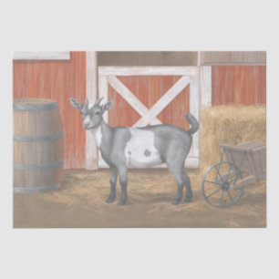 Papier Mousseline Chèvre tachetée gris mou