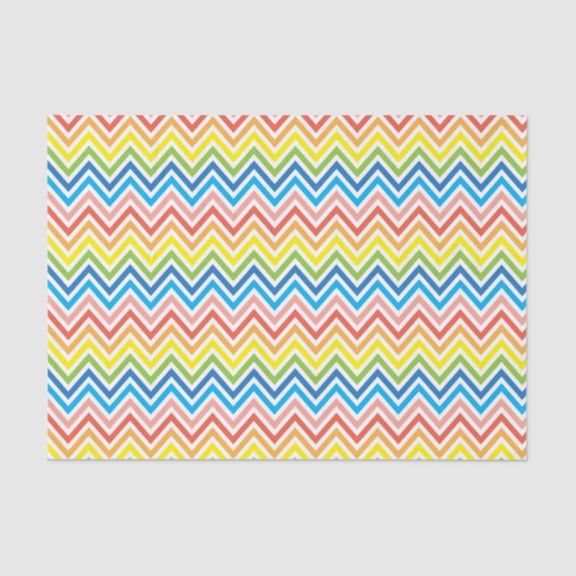 Papier Mousseline Chevron de couleur vive (Recto)