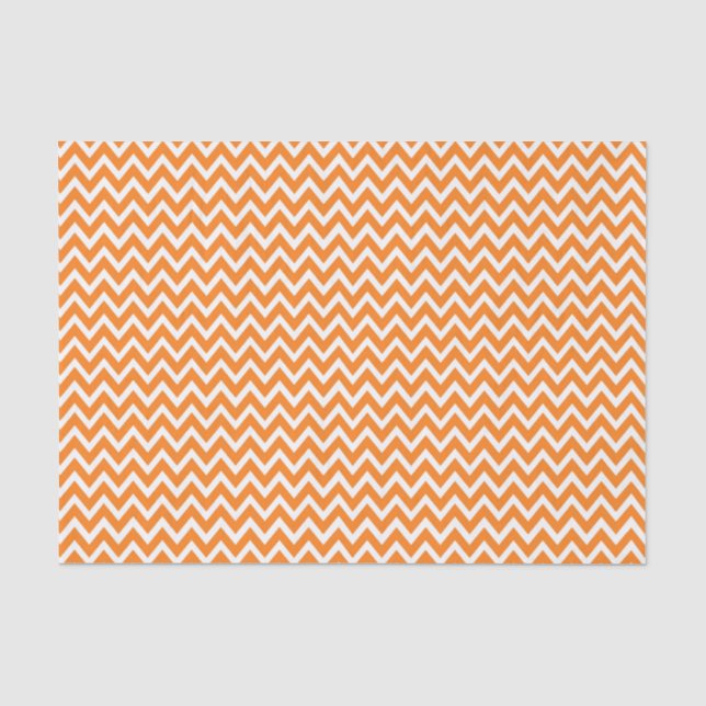 Papier Mousseline Chevron Orange (Recto)