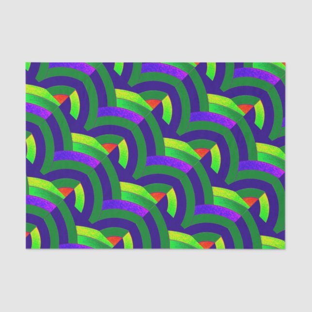 Papier Mousseline chevrons chics contemporains (Recto)