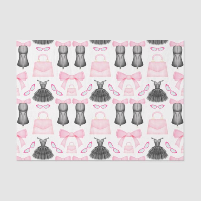 Papier Mousseline Chic élégant Fille talons hauts Motif de mode (Recto)