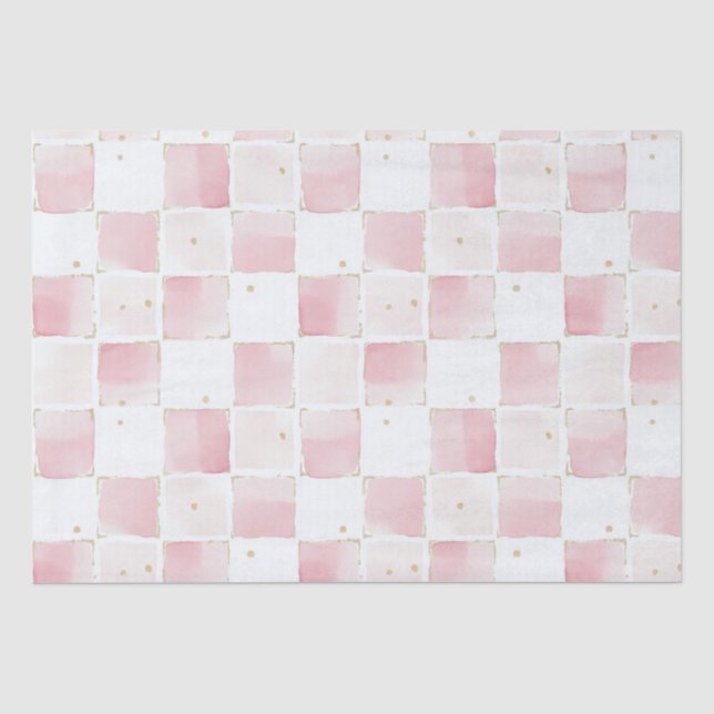 Papier Mousseline Chic Girly Carré rose (Recto)