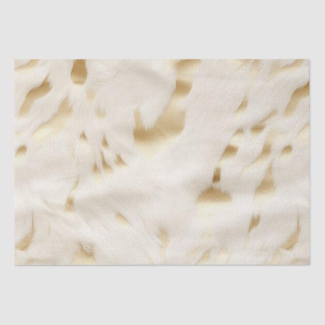 Papier Mousseline Chic Western Gold White Cream Cowhide (Recto)