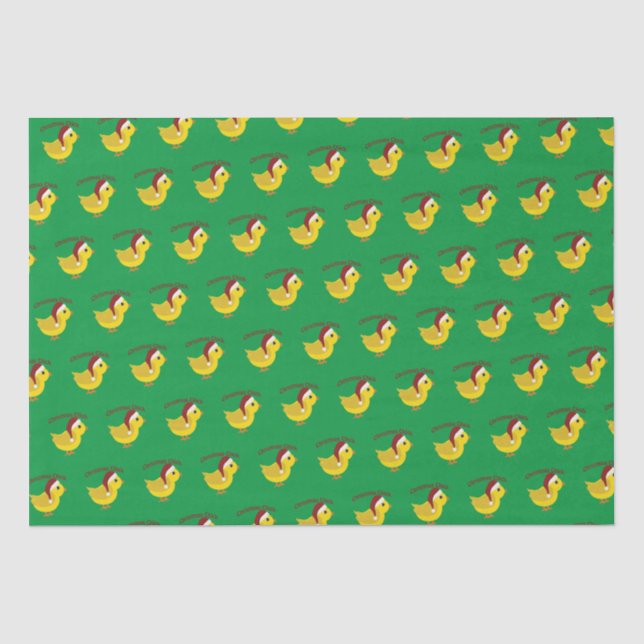 Papier Mousseline Chick de Noël (Recto)