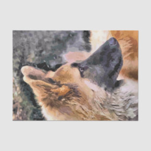 PAPIER MOUSSELINE CHIEN ALLEMAND SHEPHERD