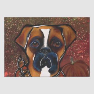 Papier Mousseline Chien Boxer
