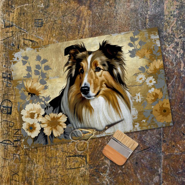 Papier Mousseline Chien Colley Rough Découpage  (Créateur téléchargé)
