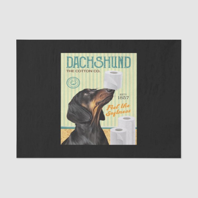 Papier Mousseline Chien Dachshund (Recto)