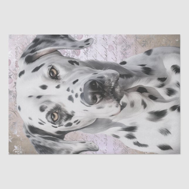 Papier Mousseline Chien dalmate (Recto)