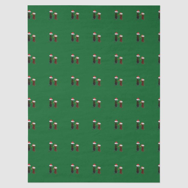 Papier Mousseline chien de noël (Recto)