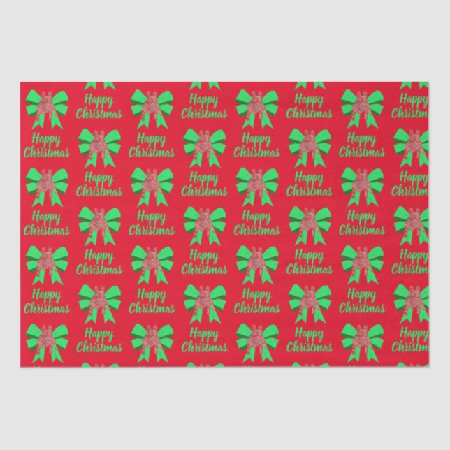 Papier Mousseline Chien de Noël Français Chien de Noël & Chien Vert  (Recto)