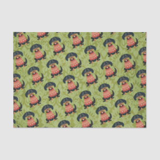 Papier Mousseline Chien de Père Noël de Noël Chien de Noël de Chien