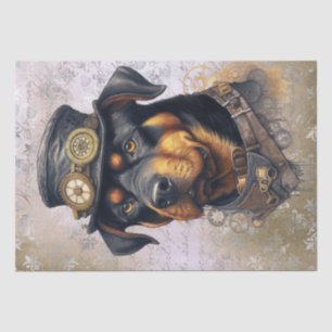 Papier Mousseline Chien de Steampunk Rottweiler