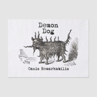 Papier Mousseline Chien Demon Vintage Funny migre