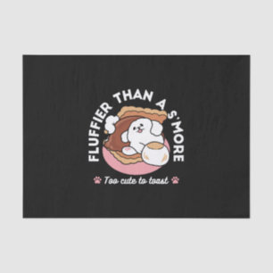 Papier Mousseline Chien drôle et design S’more – Pun pour amateur de