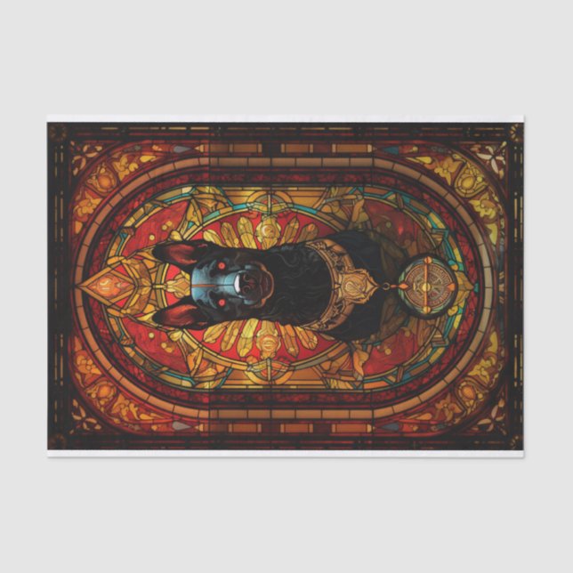 Papier Mousseline Chien en verre tendu (Recto)