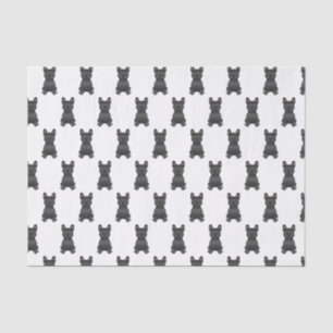 Papier Mousseline Chien noir français / Motif français de Chien