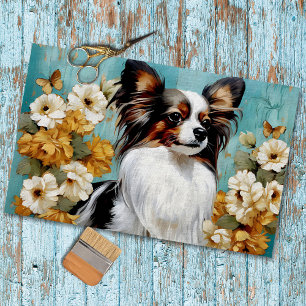 Papier Mousseline Chien papillon