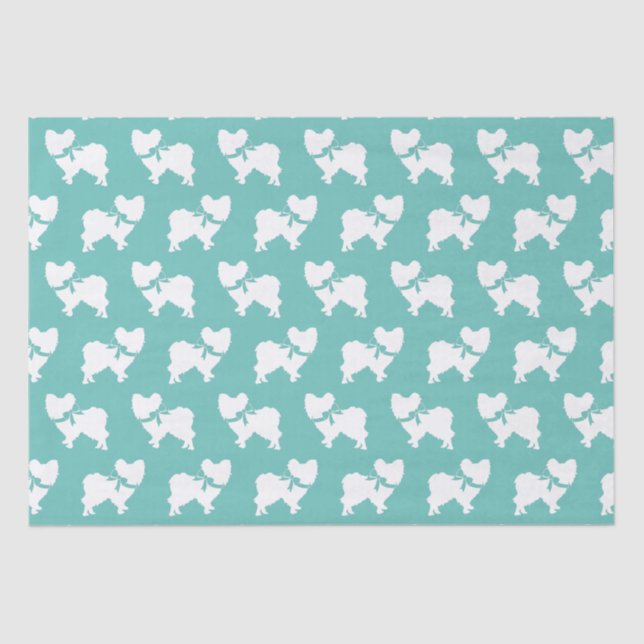 Papier Mousseline Chien papillon (Recto)