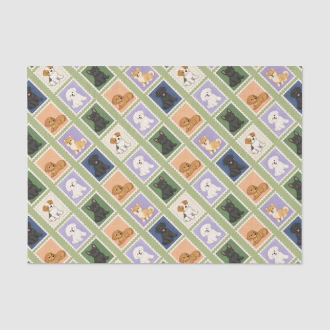 Papier Mousseline Chiens (Recto)