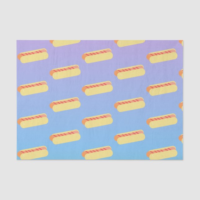 Papier Mousseline Chiens chauds ombre pastel (Recto)
