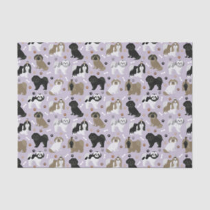 Papier Mousseline Chiens Chiens Chiens Chiens Chiens Paws et Bones T