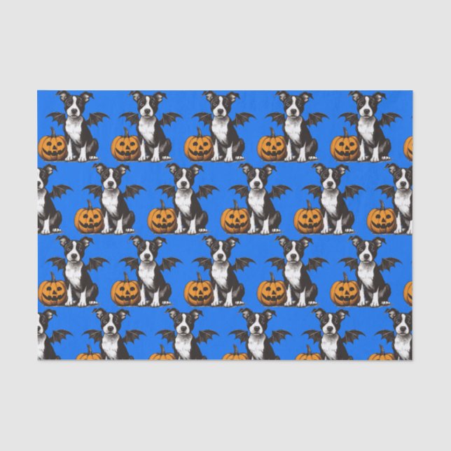 Papier Mousseline Chiens de Halloween (Recto)