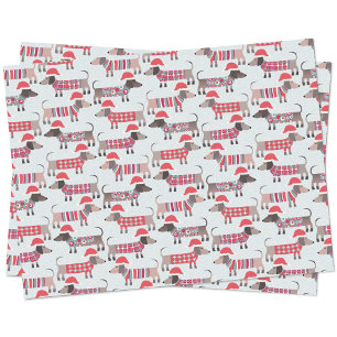 Papier Mousseline Chiens de saucisson Dachshund en Casquettes et Kni