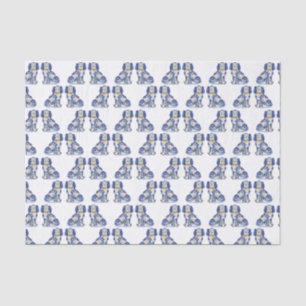 Papier Mousseline Chiens de Staffordshire aquarelle